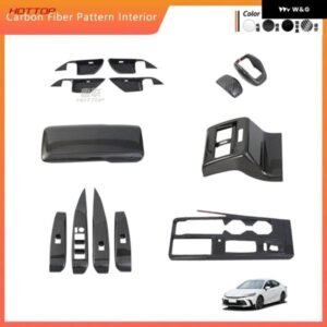 トヨタ カムリ 2024 カーボン インテリア シフト フレーム ガラス スイッチ パネル ハンドル シフト ヘッド