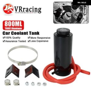 汎用 シリンダー ラジエーター クーラント オーバーフロー 拡張タンク 1/16通気孔付き冷却キャッチボトル リザーバー アルミ800ML
