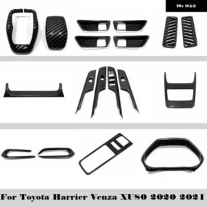 トヨタ ハリアー ヴェンザ XU80 2020 2021 用 ABS カーボン インテリア アクセサリー 装飾 カバー トリム