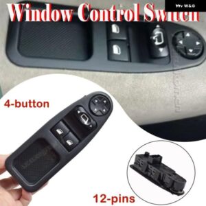 6554.ZJ 6554ZJ 車用電動ウィンドウ コントロール スイッチ ボタン フィアット スクード シトロエン ディスパッチ ジャンピー プジョー エキスパート