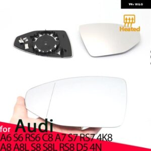 左右ドアサイドヒーター付きウィングミラー ガラスバックミラー プレート アウディ A6 S6 RS6 C8 4K A7 S7 RS7 4K8 A8 A8L S8 S8L RS8 D5 4N