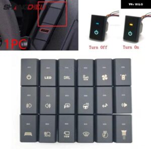 車用 LED DRL ライト パワー パーキング レーダーファンスポットライト カメラ フォグランプ ミラー ヒータースイッチ ボタン フォード トランジット