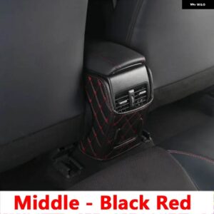 車用リアキック防止 パッド リアカバー バック アームレスト マット トヨタ カローラ 2019-22 カーアクセサリー - Black Red 1pcs