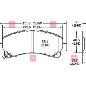 フロントセラミックブレーキ パッド MG T60 T70 MAXUS T60 T70 2019-2024 2.0T ディーゼル エンジン - Front