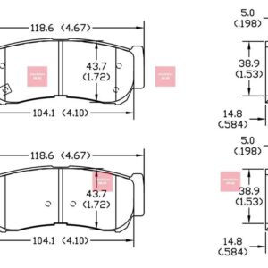 フロントセラミックブレーキ パッド MG T60 T70 MAXUS T60 T70 2019-2024 2.0T ディーゼル エンジン - Rear