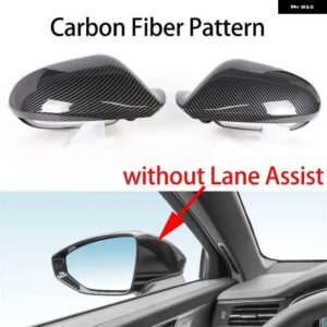 カーボンルック ブラック リアビュー サイドミラー カバー キャップ 2個 アウディ A6 S6 RS6 C7 C7.5 2011-2018 - 1 pair Carbon look