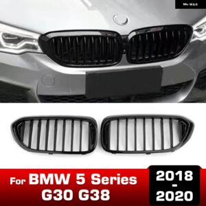 BMW 5シリーズ G30 G38 525I 530I 540I 550I 2018-2020 グリル グロスブラック グリル カーフロント バンパー キドニー グリル レーシング グリル - Double Slat