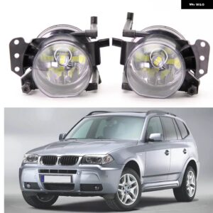 車用ライト BMW X3 E83 2004-07 カー スタイリング フロント LED フォグランプ 電球 付き - Pair