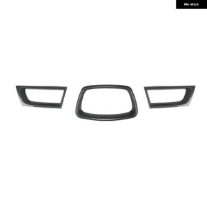 スバル インプレッサ WRX STI 9代目 2006-2007年式 フロント ラジエーター グリル メッシュデコレーション ステッカー エアベント スポイラー リング DIY - Carbon Black