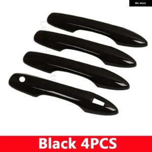 トヨタ カムリ XV70 2018-22 車 ABS クローム ドアハンドル カバー ボディ 外装 装飾 アクセサリー カバー - black