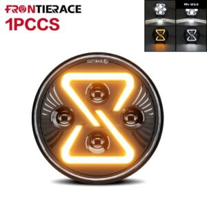 LED ラングラー ジープ ヘッドライト DRL H4 ジープ ワーク LED ヘッドライト DRL H4 12V 24V オフロード 4X4 ハーレー ダビッドソン アクセサリー - 1pcs