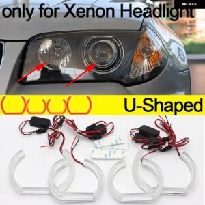 CS CSL スタイル レモンイエローエンジェルアイ BMW E83 X3 2003-07-2010 DRL LED デイタイム ランニングライト カー スタイリング - U Shaped Xenon