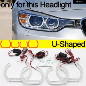 CS CSL スタイル レモンイエローエンジェルアイ BMW 3シリーズF30 F31 F34 2012-2016 DRL LED デイタイム ランニングライト カー スタイリング - U Shaped Xenon