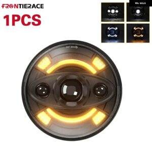 7インチ LED レンジャー スマイリーフェイス ライトハウス プロジェクターパターン ヘッドライト VW 新型ポロ 2023 オートマチック ライトハウス 4X4 ラング - 1pc