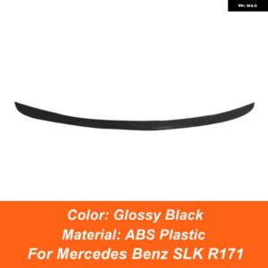 メルセデス ベンツ SLK R171 2004-2010 リア トランク リッド カースポイラー ウィング ABS ブラックカーボンプリント 外装 チューニングアクセサリーパーツ - Glossy Black