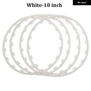 テスラ モデル3 Y S X 2017-2023 汎用 カー 4個 ホイールリム エッジ プロテクター リング タイヤガードストリップ BMW VW ベンツ アウディ ヒュンダ - White-18 inch