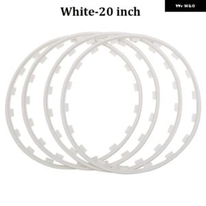 テスラ モデル3 Y S X 2017-2023 汎用 カー 4個 ホイールリム エッジ プロテクター リング タイヤガードストリップ BMW VW ベンツ アウディ ヒュンダ - White-20 inch