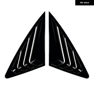 車側リアウィンドウルーバー貼り付けタイプ アウディ Q3 F3スポーツバック2019+カーボン光沢ブラックエア アウトレット ABS素材パーツ - black