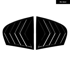 BMW 5シリーズ E60 2004-2010 車用 リアウィンドウシャッターカバー トリム ウィンドウルーバー サイドベント トリム 装飾 自動車アクセサリー - black