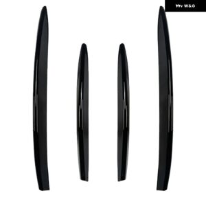 メルセデス ベンツ CLA クラス C118 X118 AMGライン 2023+ フェイスリフト フロント バンパー ウィンドナイフ フロントサイド バンパー スカート スポイラー - black