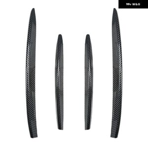 メルセデス ベンツ CLA クラス C118 X118 AMGライン 2023+ フェイスリフト フロント バンパー ウィンドナイフ フロントサイド バンパー スカート スポイラー - Carbon Look