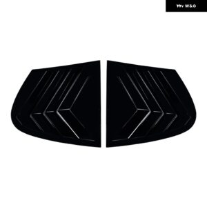 BMW 1シリーズ E87 2005-2011 車用 リアウィンドウシャッターカバー トリム ウィンドウルーバー サイドベント トリム ABS カーボン 自動車アクセサリー - Glossy Black