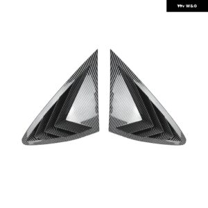 1ペア リアカー リアルーバーウィンドウ サイドシャッターカバー トリム ステッカー フレーム ベントスクープ メルセデス ベンツ GLC クーペ C253 2016-2022 - Carbon Look