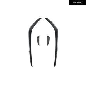 2個 車用フロント バンパー サイドスポイラー リップ ウィンドナイフ フォグランプ トリム アクセサリー フォルクスワーゲン VW ゴルフ 7.5 GTI 2017-2019 - Carbon Look