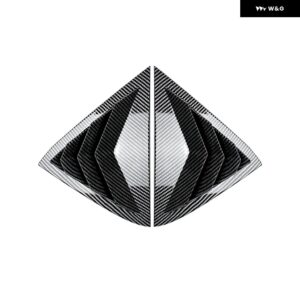 フォード フィエスタ MK7 7.5 2008-2017 車用 リアウィンドウ サイドルーバー シャッター トリム カバー カーボンルック/ フロントガラス シェード - Carbon Look