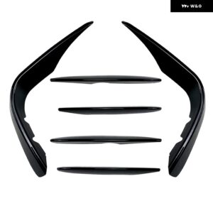 メルセデス ベンツ GLC クラス X253 2016-2019 GLC250 260 300 350 43 AMG 車用 フロント バンパー リップスプリッター スポイラー フォグライト トリム - 6PCS Black