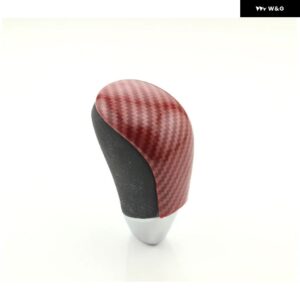 日産 キャシュカイ J11 X-TRAIL T32 2014-2020 カーギアヘッド シフト ノブカバー ハンドボール トリム ステッカー アクセサリー - carbon fibre red