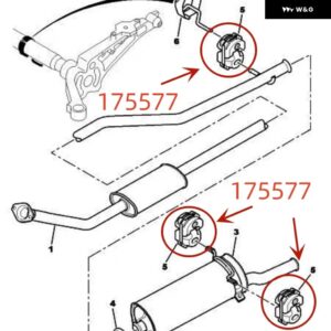 適合 シトロエン ピカソクサラC5 サイレンサー 固定175577ゴム製ピア自動車用マフラーライナーマフラー弾性 サポート - Three Prices