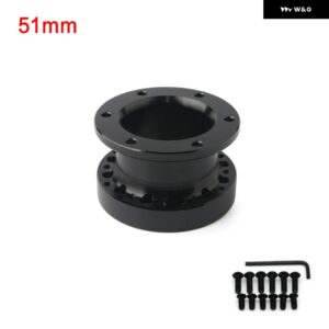 汎用 ステアリングホイール ハブ スペーサー 12/51/76/101MM ステアリングホイール ハブボスキット アダプター スペーサー ブラック - FXP-DG51