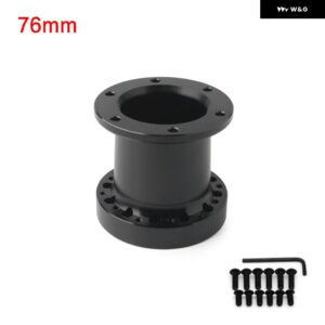 汎用 ステアリングホイール ハブ スペーサー 12/51/76/101MM ステアリングホイール ハブボスキット アダプター スペーサー ブラック - FXP-DG76