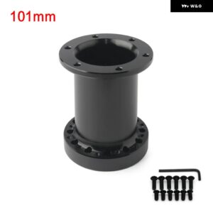 汎用 ステアリングホイール ハブ スペーサー 12/51/76/101MM ステアリングホイール ハブボスキット アダプター スペーサー ブラック - FXP-DG101