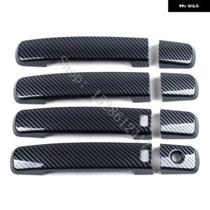 日産 キャシュカイ J10 2007 2008~2015 ABS クローム ドアハンドル カバー カバー トリム カーアクセサリー - Carbon fiber pattern