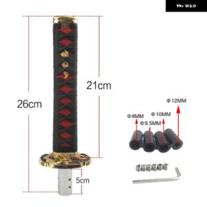 汎用 サムライソード シフト ノブ 200MM / 260MM サムライナイフ シフト ノブ アダプター 付き - 26cm black