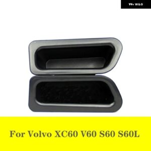 収納 ボックス ドアハンドル アームレスト ボックス ボルボ S60 V60 XC60 2010-2017 ベージュブラック フロントドア+バックドア 仕上げ ボックス - Back door