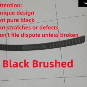 日産 X-TRAIL ROGUE T32 リア スタイリング ステンレス リア バンパー プロテクター シル トランク トレッドプレート トリム 2014-2021 - Rogue Black Brushed