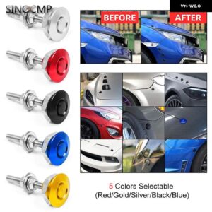 汎用 アルミ バンパー クイックリリースファスナー車 トランク フェンダーハッチ蓋ブラック エンジン ボンネット ロックラッチクリップ2個 - black