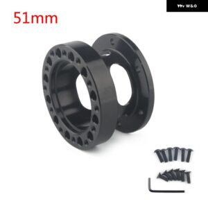 中空 汎用 ステアリングホイール ハブ スペーサー 12/51/76/101MM ステアリングホイール ハブボスキット アダプター スペーサー ブラック - FXP-LK51