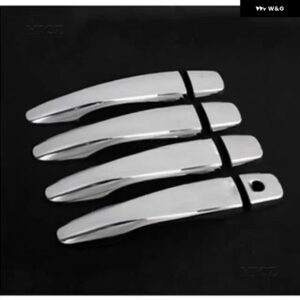 日産 キャシュカイ J11 2016 - 20 - 2023 クローム ドアハンドル カバー ボウルカップキャップ トリム インサート ベゼル フレーム スマートキー - a