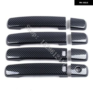 日産 キャシュカイ J10 2007 2008 2009~2015 ABS カーアクセサリー ドアハンドル ボウル ドアハンドル カバー カバー トリム - Carbon fiber pattern5