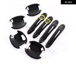 日産 ジューク 2011 - 14 光沢ブラック ドアハンドル カバー トリム デコレーション ドアハンドル ボウル ステッカー アクセサリー - Glossy Black9