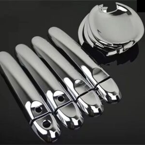 日産 ジューク 2011 - 14 ドアハンドル カバー トリム デコレーション ドアハンドル ボウル トリム ステッカー カーアクセサリー - silvery5