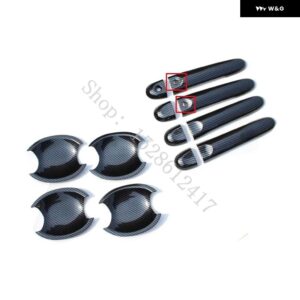 日産 ジューク 2011 - 14 ドアハンドル カバー トリム デコレーション ドアハンドル ボウル トリム ステッカー カーアクセサリー - Carbon fiber pattern9