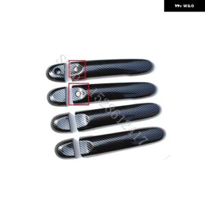 日産 ジューク 2011 - 14 ドアハンドル カバー トリム デコレーション ドアハンドル ボウル トリム ステッカー カーアクセサリー - Carbon fiber pattern7