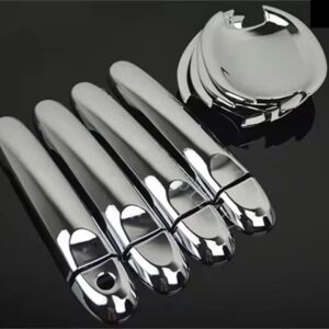 日産 ヴァーサ / ティーダ 2012 2013 2014~2019 ドアハンドル カバー トリム デコレーション ドアハンドル ボウル トリム ステッカー カーアクセサリー - silvery4