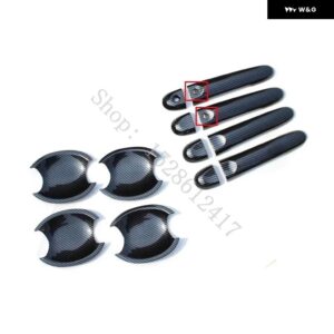 日産 ヴァーサ / ティーダ 2012 2013 2014~2019 ドアハンドル カバー トリム デコレーション ドアハンドル ボウル トリム ステッカー カーアクセサリー - Carbon fiber pattern9