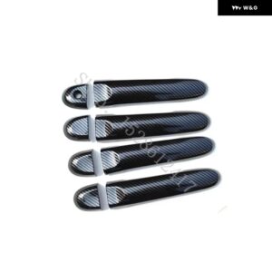 日産 ヴァーサ / ティーダ 2012 2013 2014~2019 ドアハンドル カバー トリム デコレーション ドアハンドル ボウル トリム ステッカー カーアクセサリー - Carbon fiber pattern6